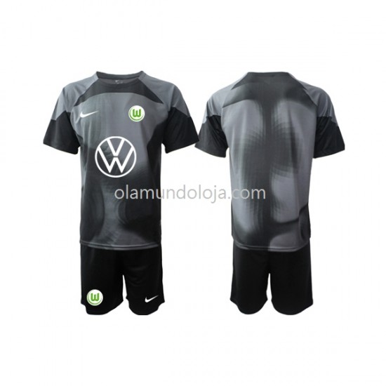 Camisola VfL Wolfsburg Guarda-redes Criança Equipamento Primeiro 2022-2023 Manga Curta
